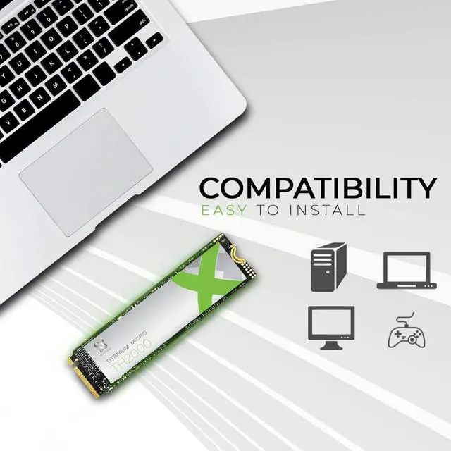 Alt view image 5 of 6 - Titanium Micro TH2000 512GB PCIe NVMe Gen 3 M.2 2280 Internal SSD