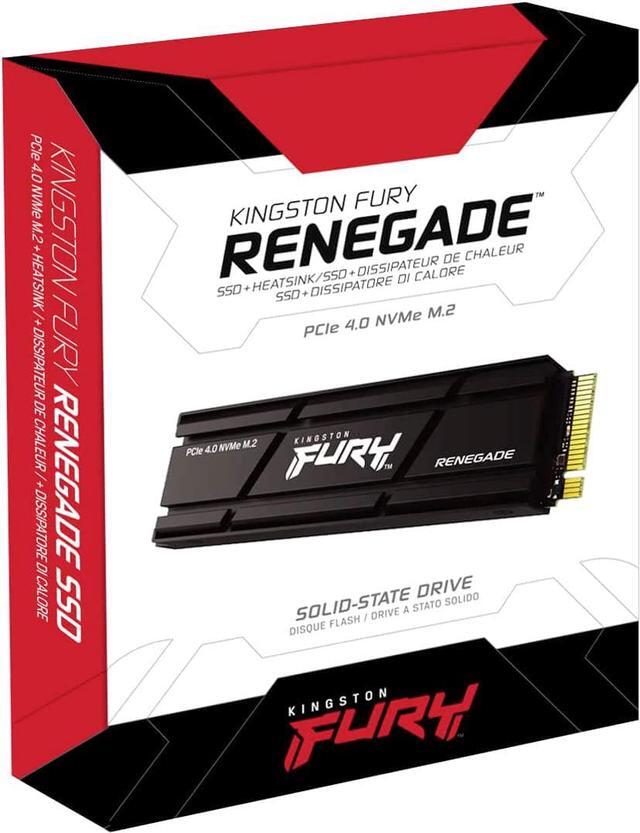 Alt view image 6 of 6 - Kingston SFYRDK/2000G Fury Renegade 2TB PCIe Gen 4 NVMe M.2 Internal Gaming SSD with Heat Sink|PS5 Ready|Up to 7300MB/s