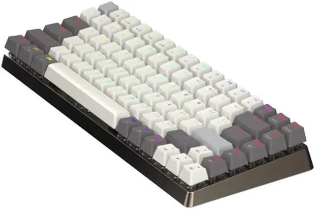 Alt view image 2 of 6 - Azio CRG2G104 Cascade Wireless Backlit Mechanical Keyboard, Gateron Brown Switch, Bronze Base, Beige KC - Galaxy Light