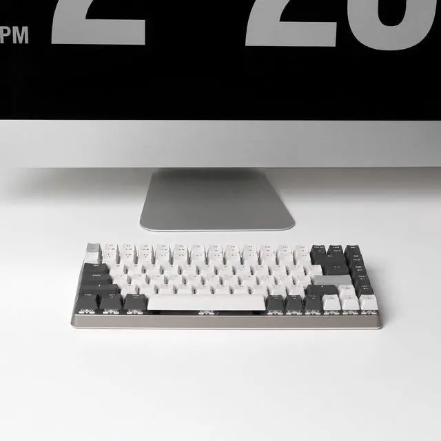 Alt view image 3 of 6 - Azio CRG2G104 Cascade Wireless Backlit Mechanical Keyboard, Gateron Brown Switch, Bronze Base, Beige KC - Galaxy Light