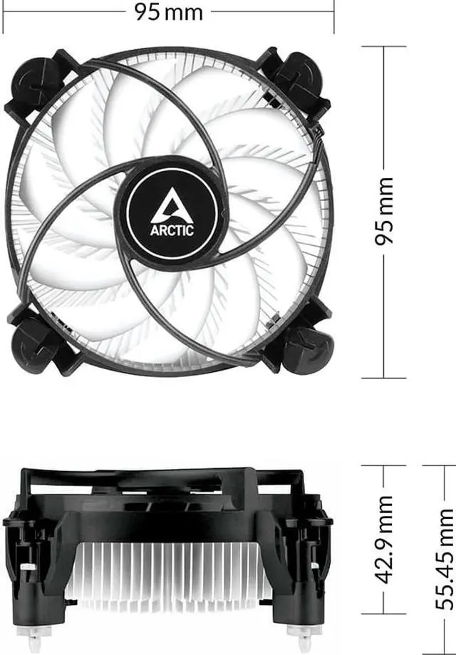 Alt view image 6 of 6 - Arctic ACALP00042A Alpine 17 LP Compact Intel CPU Cooler