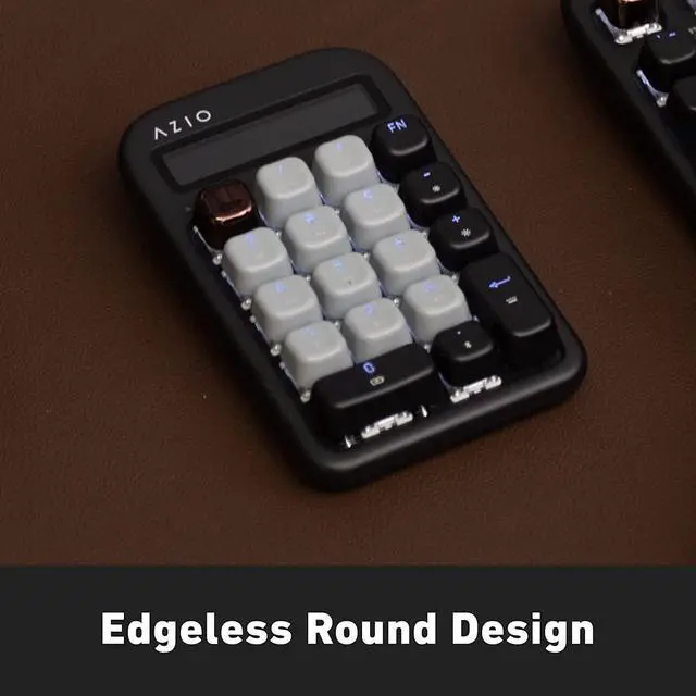 Alt view image 3 of 13 - AZIO IN404 IZO Number Pad Red Switches in Black Willow