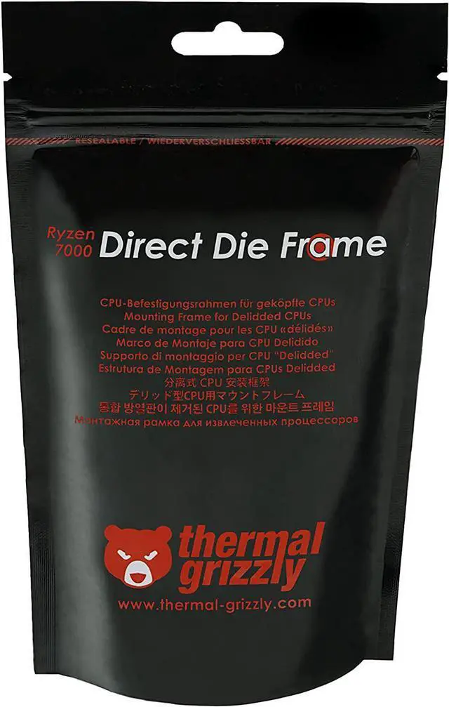 Alt view image 3 of 12 - Thermal Grizzly TG-DDF-R7000-R Ryzen 7000 Direct Die Frame