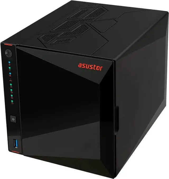 Alt view image 5 of 6 - Asustor Nimbustor 4 Gen2  AS5404T 4 Bay NAS, Quad-Core 2.0GHz CPU, Dual 2.5GbE Ports, 4GB DDR4, Four M.2 SSD Slots (Diskless)