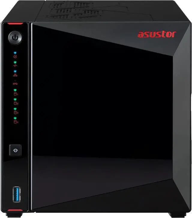 Alt view image 3 of 6 - Asustor Nimbustor 4 Gen2  AS5404T 4 Bay NAS, Quad-Core 2.0GHz CPU, Dual 2.5GbE Ports, 4GB DDR4, Four M.2 SSD Slots (Diskless)