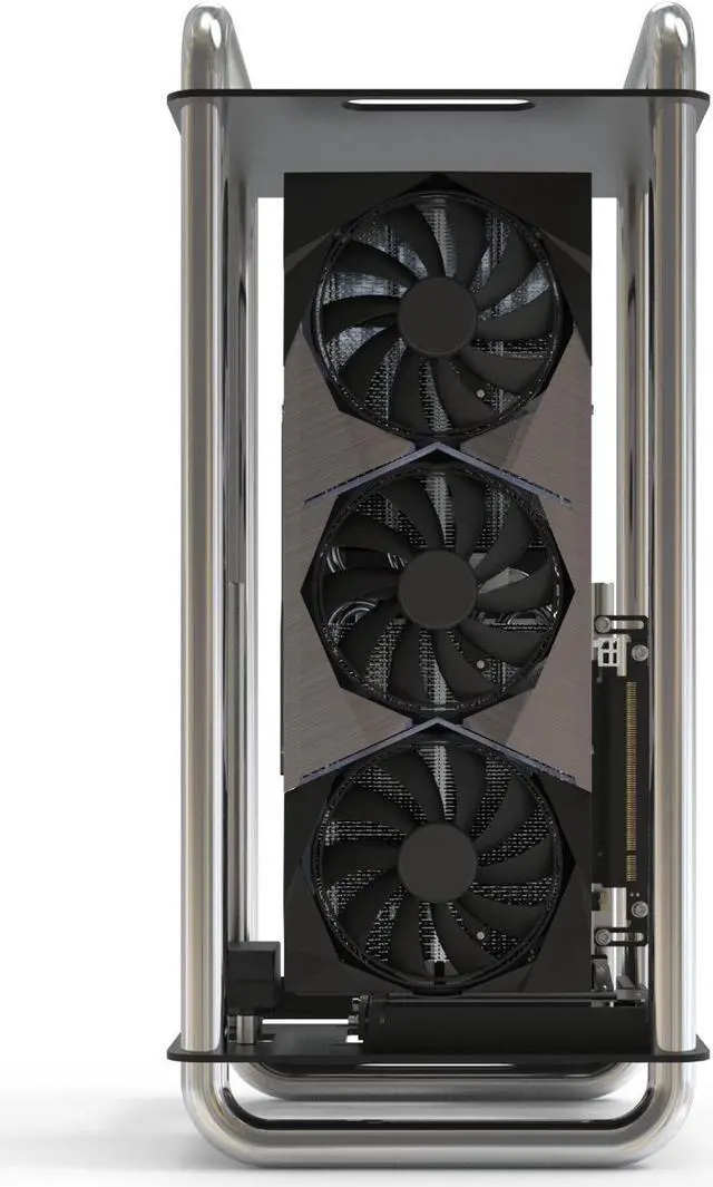Alt view image 6 of 6 - Streacom STDA6C DA6 Open PC ITX Case - Chrome