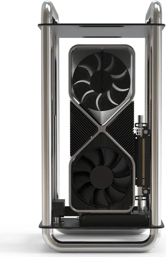 Alt view image 5 of 6 - Streacom STDA6C DA6 Open PC ITX Case - Chrome