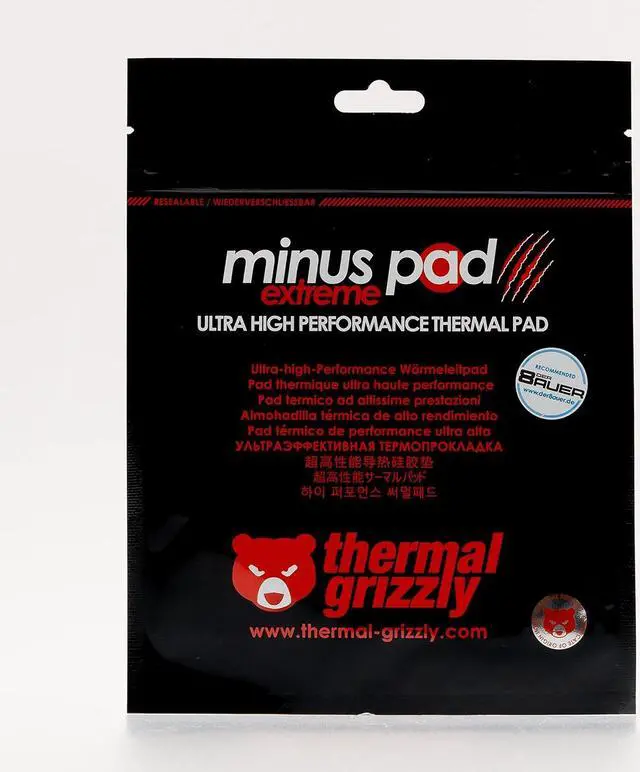 Alt view image 5 of 5 - Thermal Grizzly TG-MPE-120-20-15-R Minus Pad Extreme 120x20x1.5