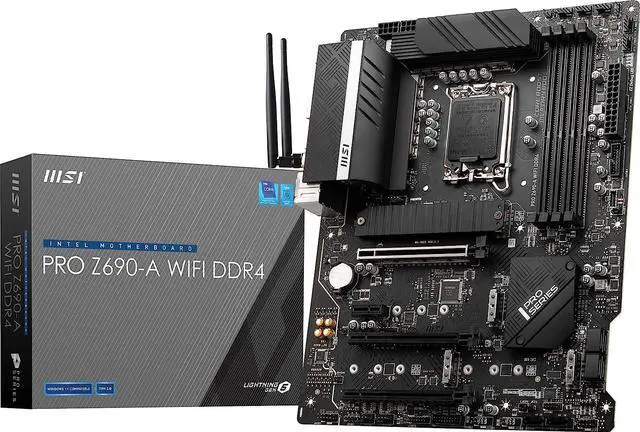 Alt view image 5 of 8 - MSI PRO Z690-A WIFI DDR4 LGA 1700 Intel Z690 SATA 6Gb/s ATX Intel Motherboard
