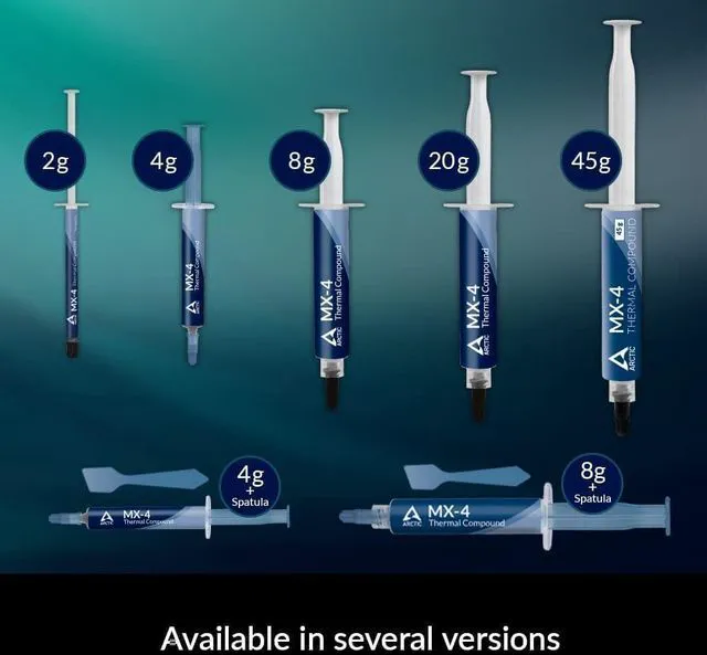 Alt view image 3 of 7 - ARCTIC MX-4 (incl. Spatula, 20 g) - Premium Performance Thermal Paste for All Processors, Very high Thermal Conductivity, Long Durability, Safe Application, Non-Conductive
