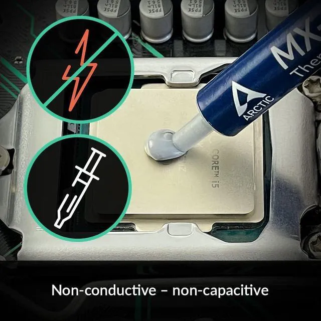 Alt view image 4 of 7 - ARCTIC MX-4 (incl. Spatula, 20 g) - Premium Performance Thermal Paste for All Processors, Very high Thermal Conductivity, Long Durability, Safe Application, Non-Conductive