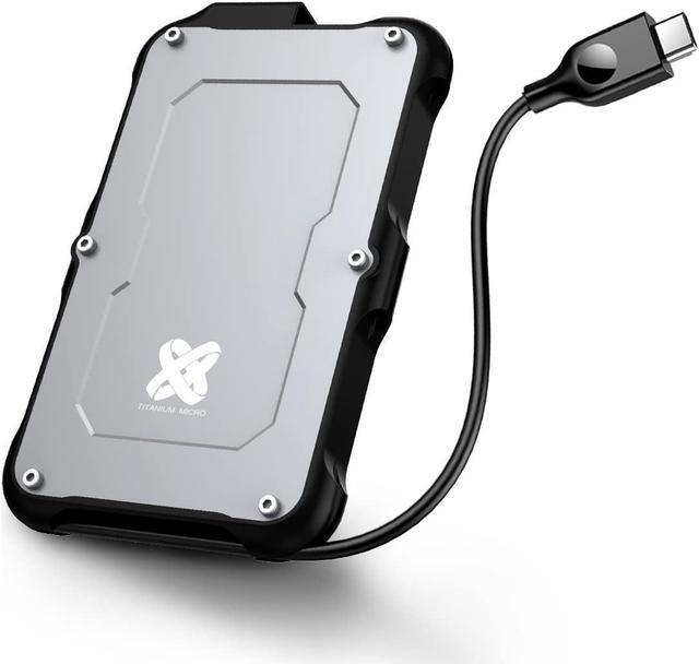 Alt view image 3 of 7 - Titanium Micro 2TB External SSD, Titanium One Up to 500MB/s, Wrap-around USB-C 3.2 Gen 2, Rugged IP66 Water&Drop Resistance, Portable Solid State Drive for Window PC, Mac, PS4, PS5, Xbox
