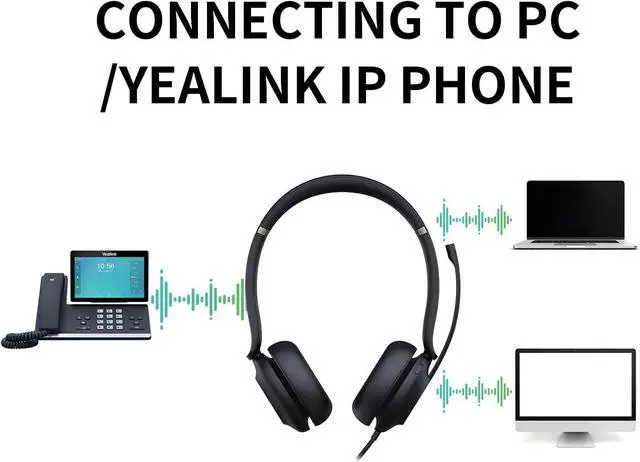 Alt view image 6 of 15 - Yealink 1308103 UH37 Mono Teams USB Headset with Microphone for PC Laptop Noise Cancelling , VoIP Skype MS Teams Online