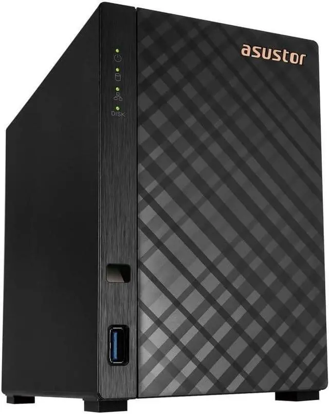 Alt view image 2 of 7 - Asustor AS1102TL Drivestor 2 Lite 2 Bay NAS, Quad-Core 1.7GHz CPU, 1GbE Port, 1GB DDR4 (Diskless)