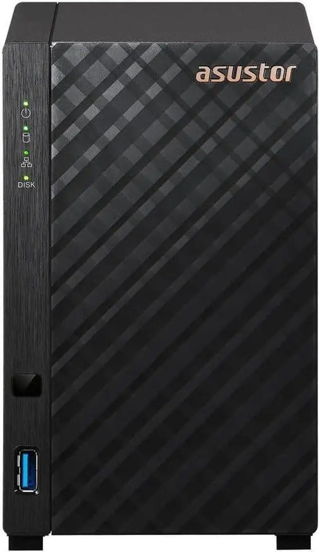 Alt view image 4 of 7 - Asustor AS1102TL Drivestor 2 Lite 2 Bay NAS, Quad-Core 1.7GHz CPU, 1GbE Port, 1GB DDR4 (Diskless)
