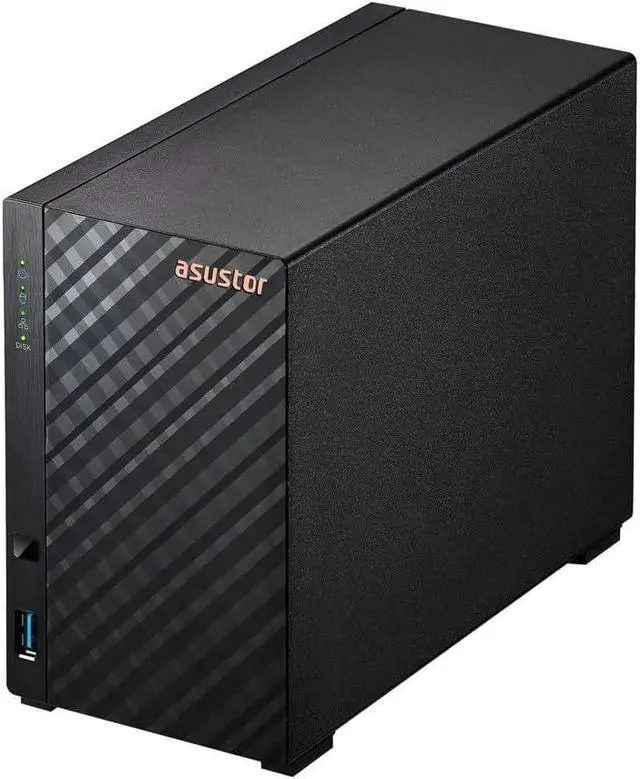 Alt view image 3 of 7 - Asustor AS1102TL Drivestor 2 Lite 2 Bay NAS, Quad-Core 1.7GHz CPU, 1GbE Port, 1GB DDR4 (Diskless)