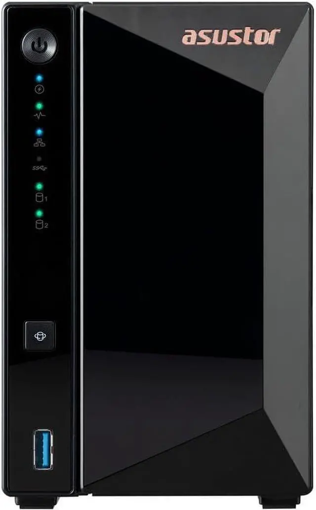 Alt view image 6 of 7 - Asustor AS3302T v2 Drivestor 2 Pro Gen2 2 Bay NAS, Quad-Core 1.7GHz CPU, 2.5Gbe Port, 2GB DDR4 (Diskless)