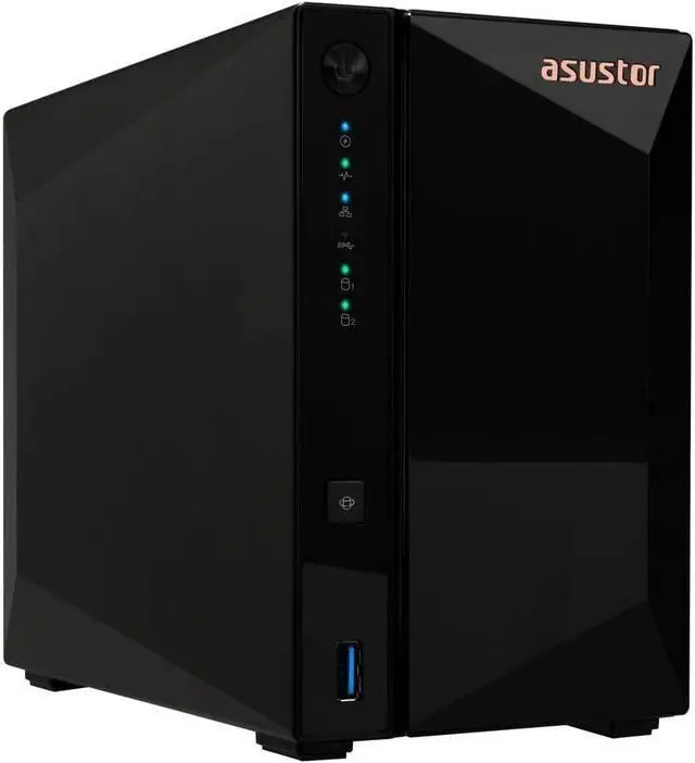 Alt view image 2 of 7 - Asustor AS3302T v2 Drivestor 2 Pro Gen2 2 Bay NAS, Quad-Core 1.7GHz CPU, 2.5Gbe Port, 2GB DDR4 (Diskless)