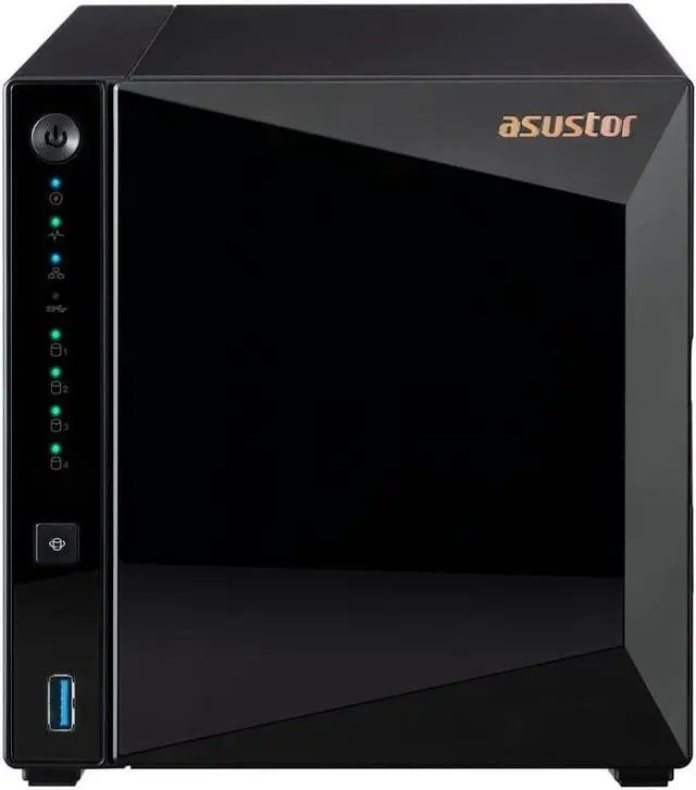 Alt view image 2 of 7 - Asustor AS3304T v2 Drivestor 4 Pro Gen2 4 Bay NAS, Quad-Core 1.7GHz CPU, 2.5GbE Port, 2GB DDR4 (Diskless)