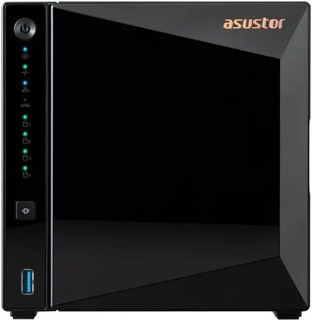 Alt view image 4 of 7 - Asustor AS3304T v2 Drivestor 4 Pro Gen2 4 Bay NAS, Quad-Core 1.7GHz CPU, 2.5GbE Port, 2GB DDR4 (Diskless)
