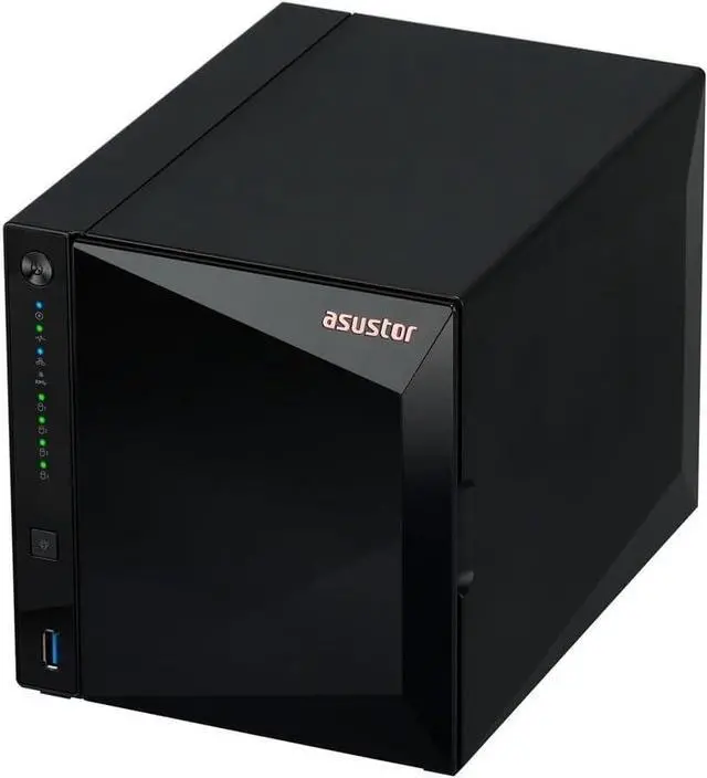 Alt view image 6 of 7 - Asustor AS3304T v2 Drivestor 4 Pro Gen2 4 Bay NAS, Quad-Core 1.7GHz CPU, 2.5GbE Port, 2GB DDR4 (Diskless)