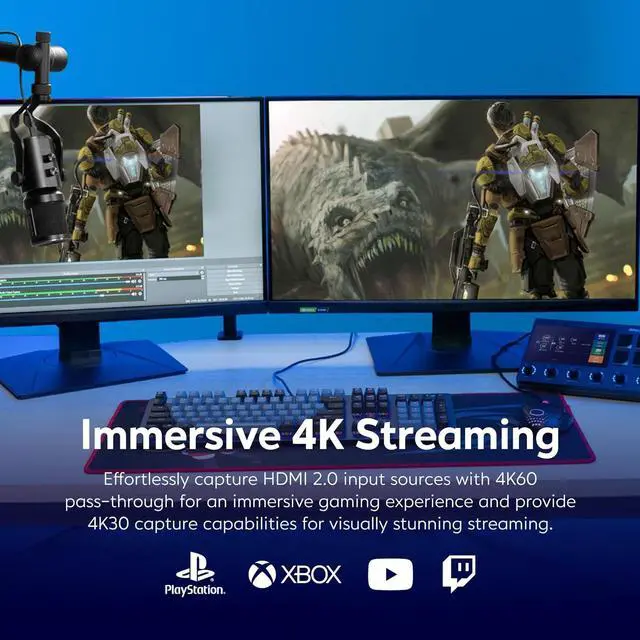 Alt view image 7 of 8 - AVerMedia GC571 HDMI Capture Card, Live Streamer Ultra HD 4K60 Pass-Through on PS5, PS4 Pro, Xbox , Switch Games