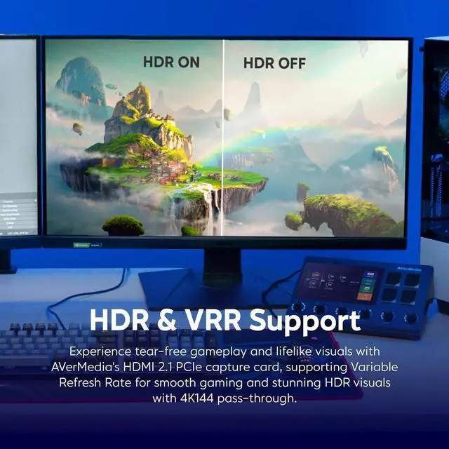 Alt view image 6 of 7 - AVerMedia GC575 HDMI Capture Card ,Live Gamer 4K 2.1 PCIe 4K60, Ultra-Low Latency on PS5, PS4 Pro, Xbox ,Switch Games