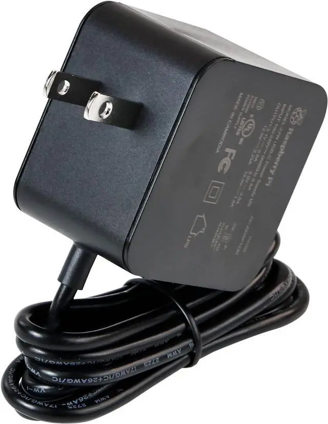 Alt view image 3 of 7 - Raspberry Pi SC1158 Power Adapter Pi5 Official Original 27W Power PD Adapter USB-C 5.1V5A Type-C Interface (Black)