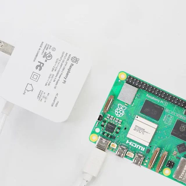 Alt view image 4 of 7 - Raspberry Pi SC1158 Power Adapter Pi5 Official Original 27W Power PD Adapter USB-C 5.1V5A Type-C Interface (Black)