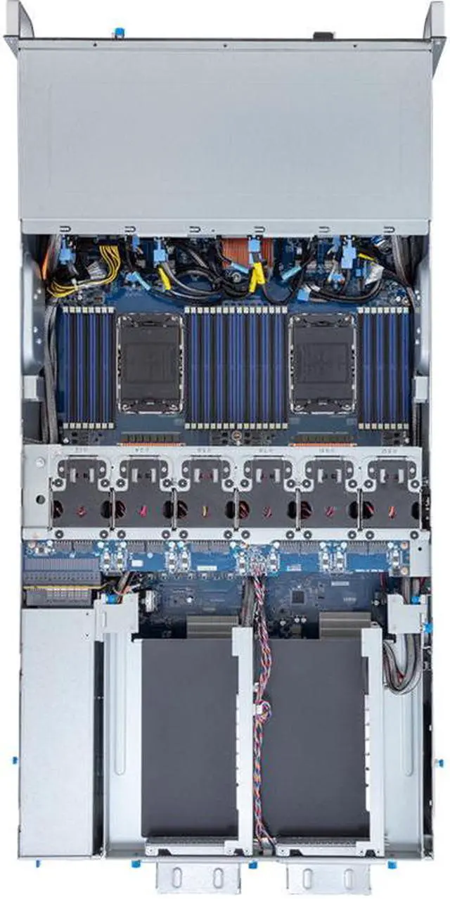 Alt view image 4 of 5 - Gigabyte G493-SB1 rev. AAP1 4U HPC/AI Server Barebone - Intel Gen4/Gen5 Xeon Scalable, Dual CPU, 10x Gen5 GPUs