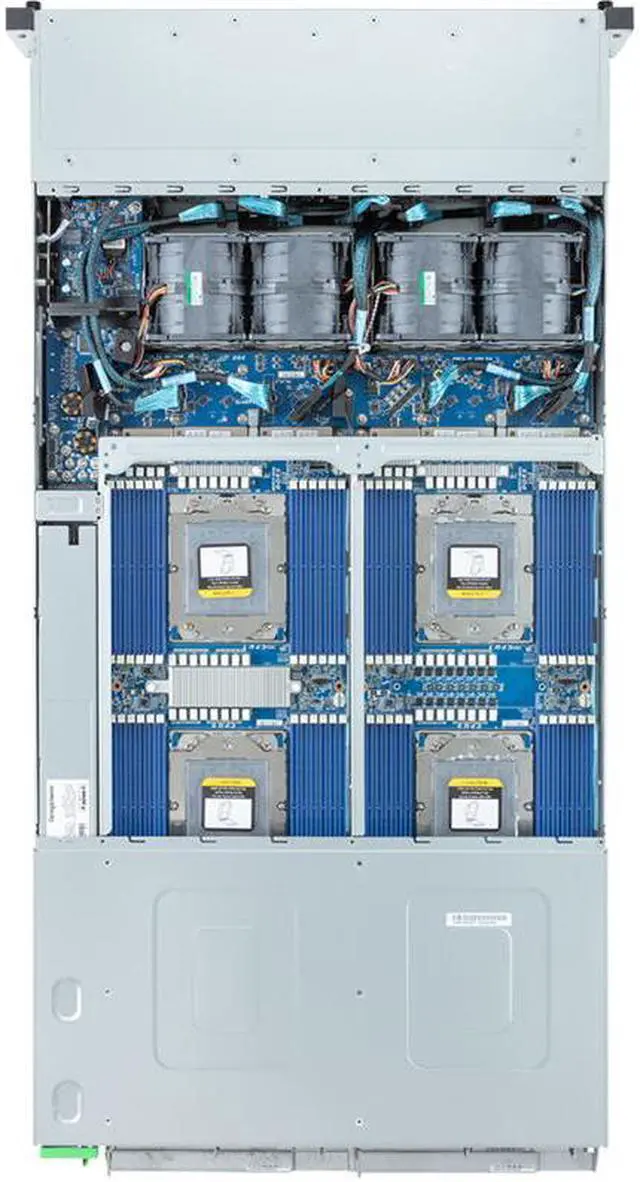Alt view image 6 of 7 - Gigabyte H273-Z80 rev. AAN1 2U High Density server Barebone - AMD EPYC 9004, 4-Node Dual CPU, 24x Gen4 NVMe/SATA/SAS Bays