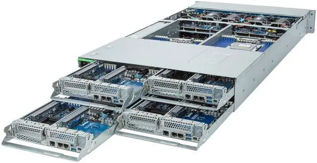 Main image of Gigabyte H273-Z80 rev. AAN1 2U High Density server Barebone - AMD EPYC 9004, 4-Node Dual CPU, 24x Gen4 NVMe/SATA/SAS Bays