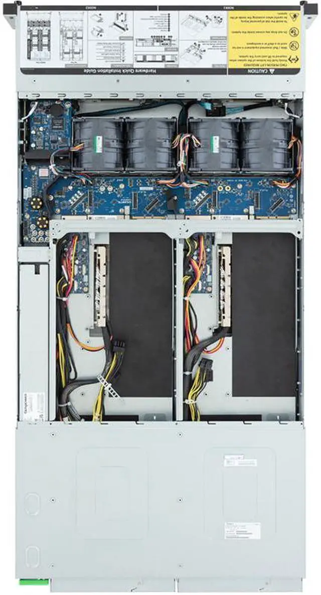 Alt view image 4 of 7 - Gigabyte H233-Z80 rev. AAW1 2U High Density Server - AMD EPYC 9004, 2-Node Dual CPU, 4x Gen 5 x16 GPU,  4X Gen4 NVMe Bays