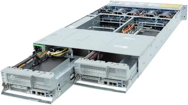 Alt view image 7 of 7 - Gigabyte H233-Z80 rev. AAW1 2U High Density Server - AMD EPYC 9004, 2-Node Dual CPU, 4x Gen 5 x16 GPU,  4X Gen4 NVMe Bays