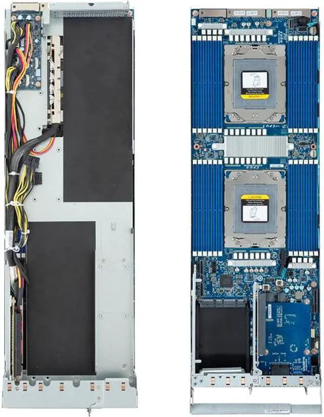 Alt view image 5 of 7 - Gigabyte H233-Z80 rev. AAW1 2U High Density Server - AMD EPYC 9004, 2-Node Dual CPU, 4x Gen 5 x16 GPU,  4X Gen4 NVMe Bays