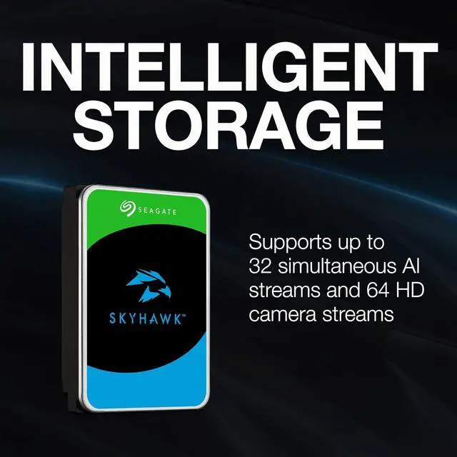 Alt view image 6 of 7 - Seagate ST8000VE000 Skyhawk AI 8TB SATA III 7200 RPM 256MB 3.5" Surveillance Hard Drive