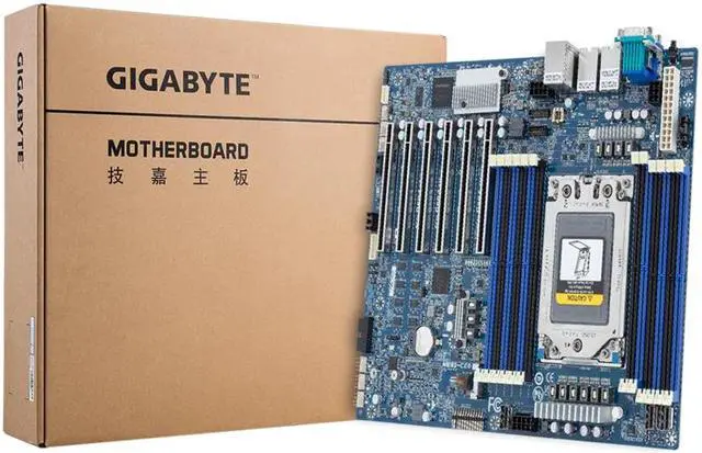 Alt view image 2 of 2 - Gigabyte AMD EPYC 8004, AMD-SoC, ATX Server Motherboard - 2x 10Gb/s Broadcom LAN, 1x Management Board (ME03-CE0 rev. rev. 1.0)