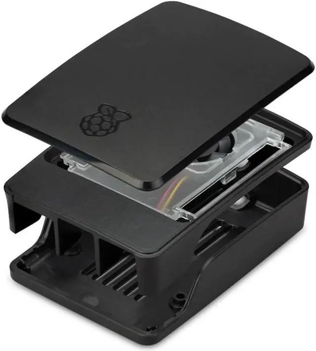 Main image of Raspberry Pi SC1160 Active Cooling PWM Fan Protection, Inbuilt fan case, Black-Grey