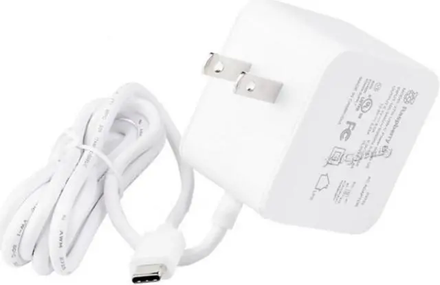 Alt view image 5 of 7 - Raspberry Pi SC1153 Power Adapter Pi5 Official Original 27W Power PD Adapter USB-C 5.1V5A Type-C Interface (White)