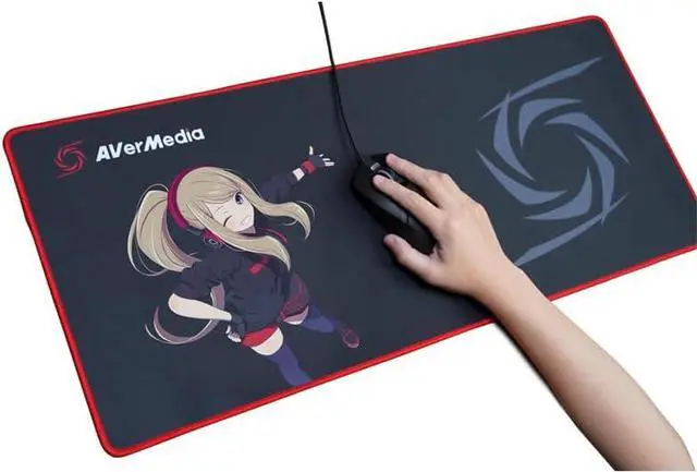 Main image of AVerMedia BIGMOUSEPAD ELENA Mouse Pad | Anti-slip Rubber Base | Ultra Smooth Surface (Black)