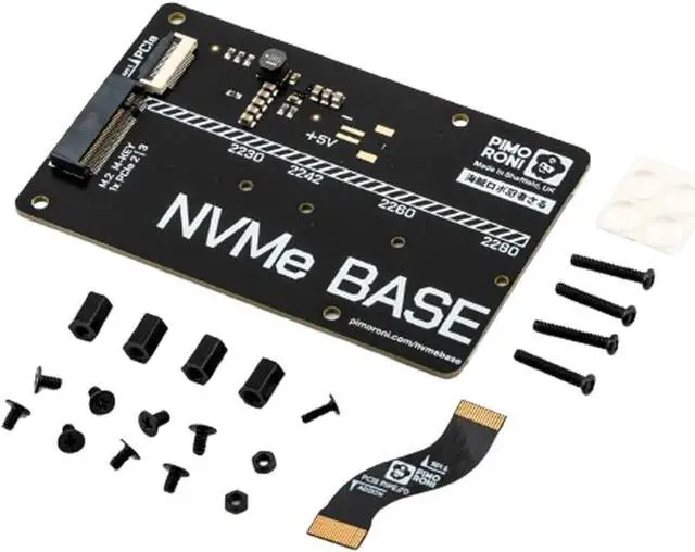 Alt view image 6 of 7 - Raspberry Pi 5 4GB Single Board Kit w/ NVMe Base M.2 HAT PCIe Extension and Active Cooler