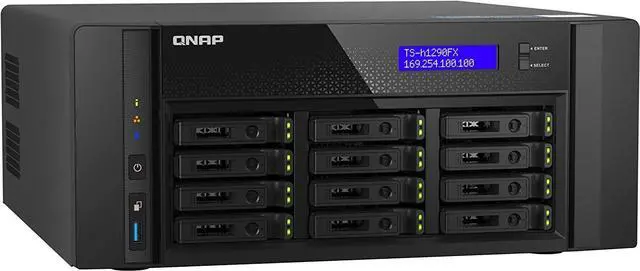 Alt view image 5 of 6 - QNAP TS-H1290FX-7302P-128G-US 12-Bay all-flash desktop NAS, AMD EPYC 7302P , 12 x 2.5" U.2 NVMe/SATA SSD , 128GB ECC RAM