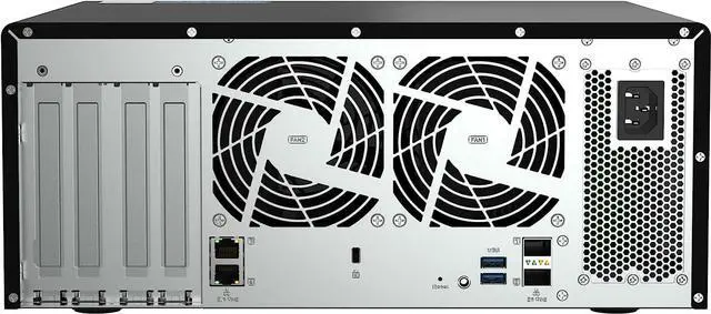 Alt view image 2 of 6 - QNAP TS-H1290FX-7302P-128G-US 12-Bay all-flash desktop NAS, AMD EPYC 7302P , 12 x 2.5" U.2 NVMe/SATA SSD , 128GB ECC RAM