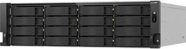 Alt view image 3 of 5 - QNAP TS-H1677AXU-RP-R7-32G-US 3U 16-Bay QTS hero NAS, AMD Ryzen 7 7000 series,32GB DDR5 non-ECC RAM, 550W redundant