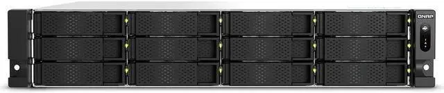 Alt view image 2 of 5 - QNAP TS-H1277AXU-RP-R5-16G-US 2U 12-Bay QTS hero NAS, AMD Ryzen 5 7000 series,16GB DDR5 non-ECC RAM, 550W redundant