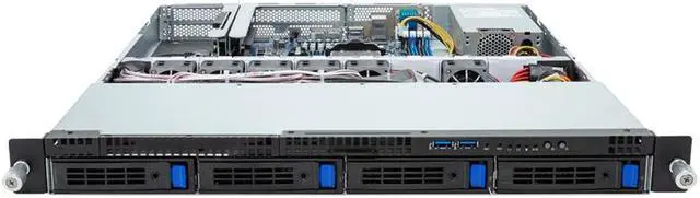 Alt view image 2 of 4 - Gigabyte R123-C00 rev. AA01 1U Rack Server - AMD Ryzen 7000, 1x Gen4 M.2, 4x DIMM Slots, 4x 3.5/2.5 SATA Bays