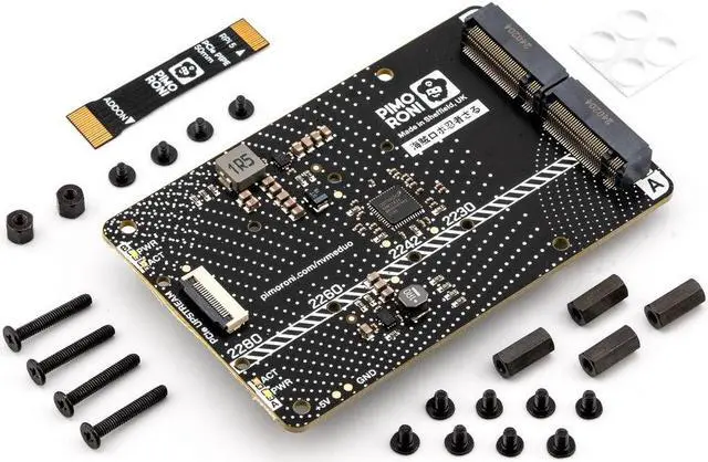 Main image of Pimoroni PIM704 NVMe Base Duo for Raspberry Pi 5 M.2 HAT PCIe Extension Board (M.2 2230 to 2280 Supported)