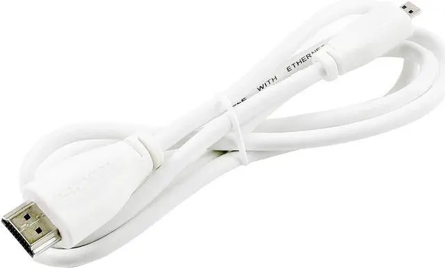 Alt view image 2 of 3 - Raspberry Pi T7689AX Micro HDMI to HDMI HD Video Cable Applicable Computer Support Transmission 1M White