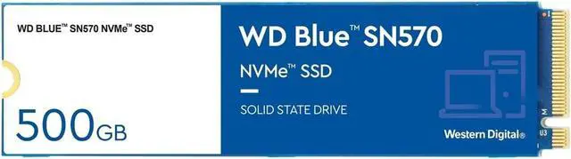 Main image of Western Digital WD Blue SN570 NVMe M.2 2280 500GB PCI-Express 3.0 x4 TLC Internal Solid State Drive (SSD) WDS500G3B0C