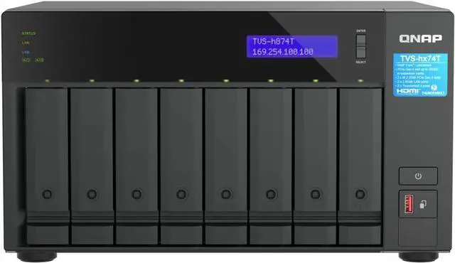 Main image of QNAP ULTRA-HIGH SPEED 8 BAY THUNDERBOLT 4 NAS. INTEL CORE I9 16-CORE (8 PERFORMA